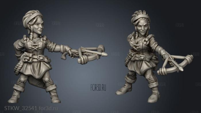 reina halfling rogue halging rogue stl model for CNC