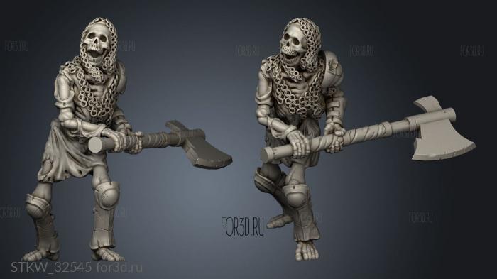 skeleton warrior stl model for CNC