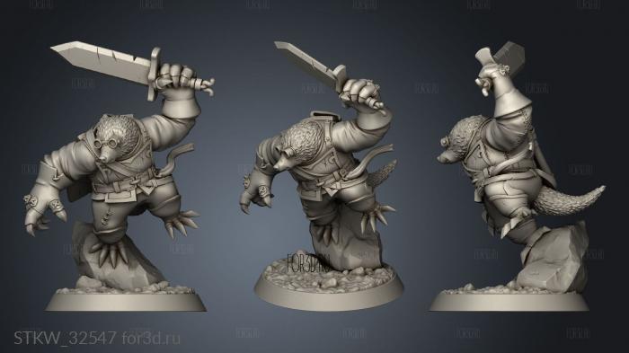 Fiends the Undercity Molekin Captain stl model for CNC