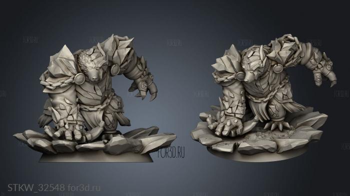 Fiends the Undercity Molekin Earth Shard stl model for CNC