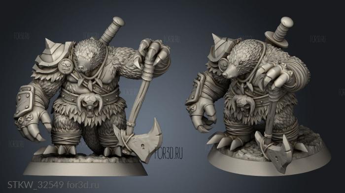 Fiends the Undercity Molekin Giantsbane stl model for CNC