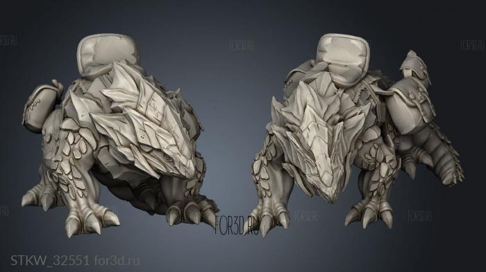 Fiends the Undercity Molekin Merchant Mount stl model for CNC