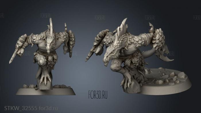 Fiends the Undercity Troglodyte Berserker stl model for CNC