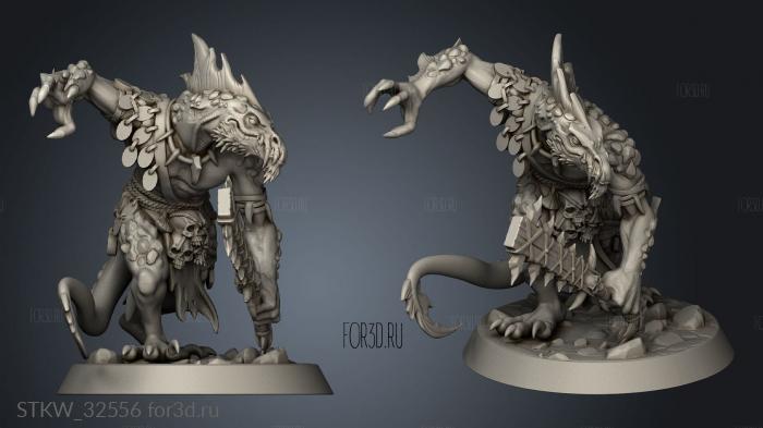 Fiends the Undercity Troglodyte Brute stl model for CNC