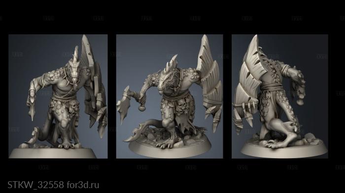 Fiends the Undercity Troglodyte Guardian stl model for CNC