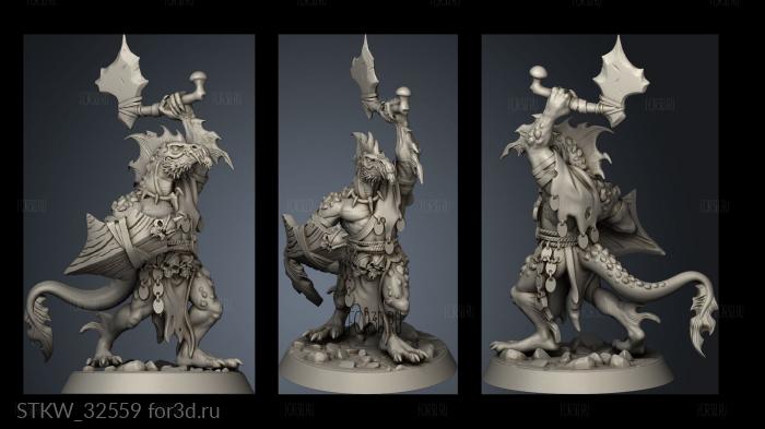 Fiends the Undercity Troglodyte Guardian stl model for CNC