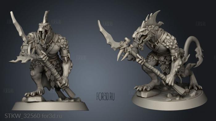 Fiends the Undercity Troglodyte Stalker stl model for CNC