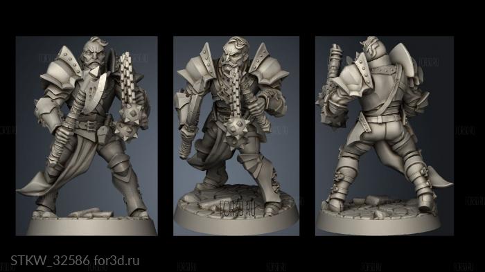 Fighters Guild Human Fighter male stl model for CNC