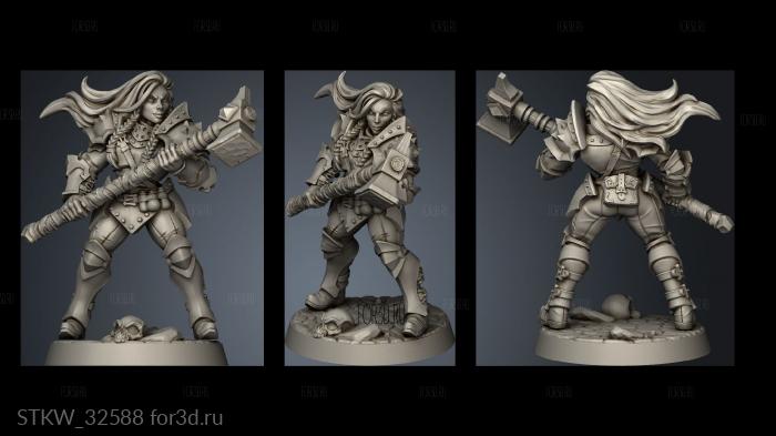 Fighters Guild Human Fighter male stl model for CNC