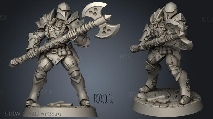 Fighters Guild Human Fighter male stl model for CNC