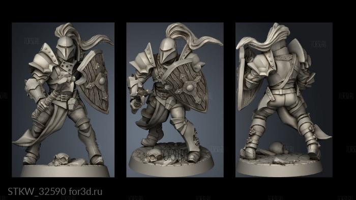 Fighters Guild Human Fighter male stl model for CNC