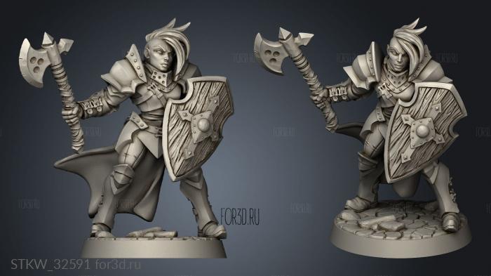 Fighters Guild Human Fighter male stl model for CNC