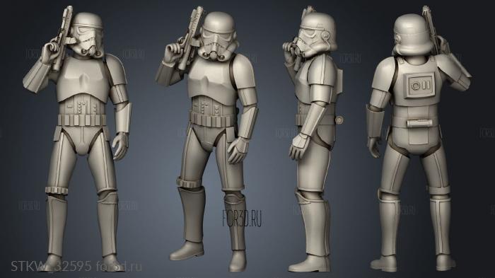 figure stormtrooper able stl model for CNC