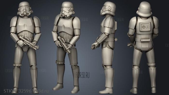 figure stormtrooper able stl model for CNC