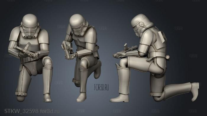 figure stormtrooper able stl model for CNC