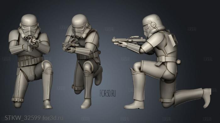 figure stormtrooper able stl model for CNC