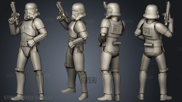 figure stormtrooper able stl model for CNC