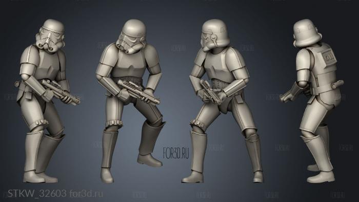 figure stormtrooper able stl model for CNC