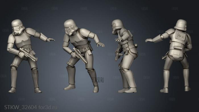 figure stormtrooper able stl model for CNC