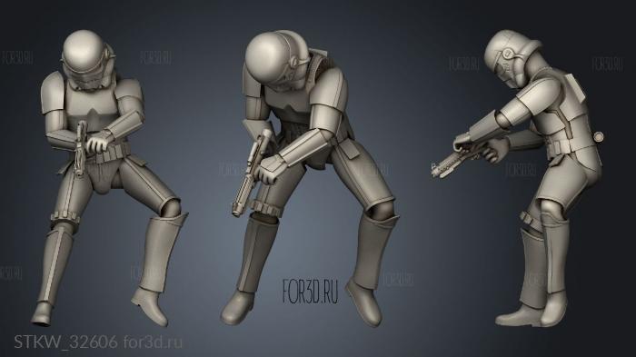 figure stormtrooper able stl model for CNC