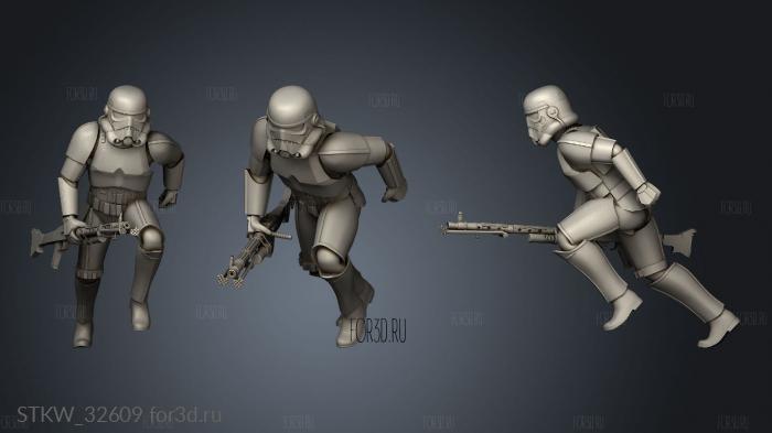 figure stormtrooper able stl model for CNC