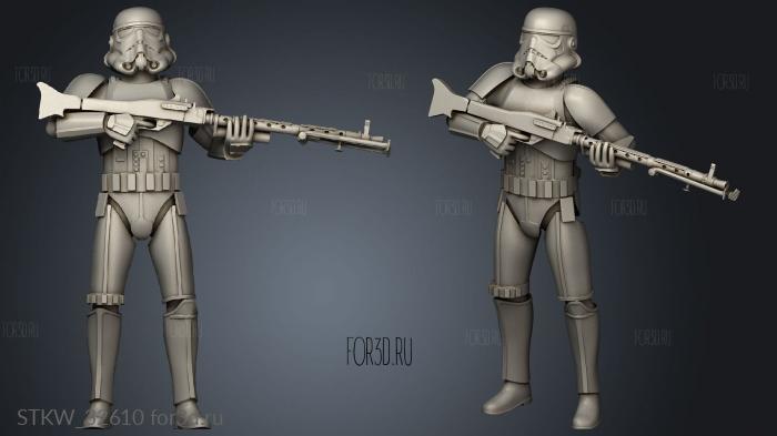 figure stormtrooper able stl model for CNC