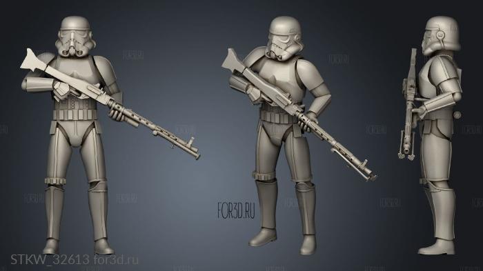 figure stormtrooper able stl model for CNC