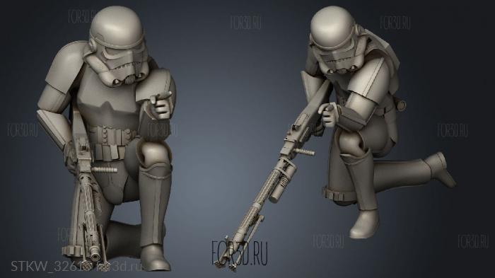 figure stormtrooper able stl model for CNC