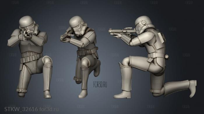 figure stormtrooper able stl model for CNC