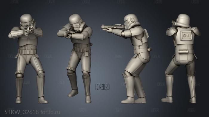 figure stormtrooper able set stl model for CNC