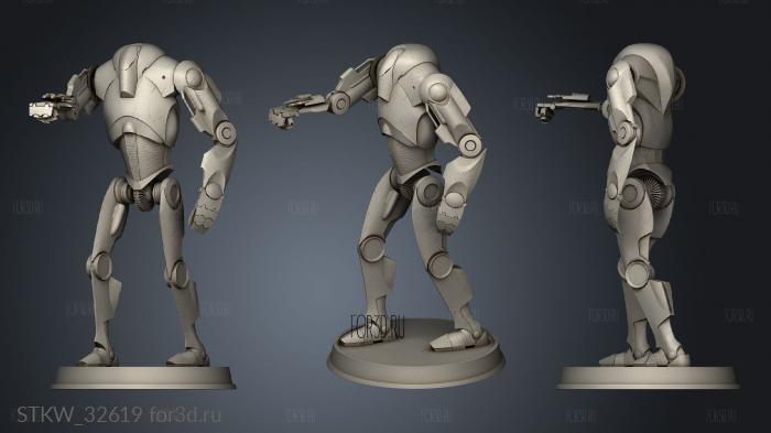 FIGURINE Battle Droid Statue stl model for CNC