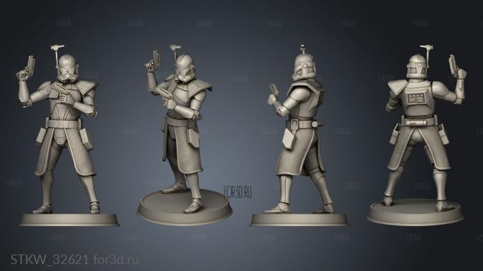 FIGURINE CAPTAIN REX Experience stl model for CNC