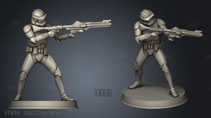 FIGURINE CLONE TROOPER DEFENDERS Heavy stl model for CNC