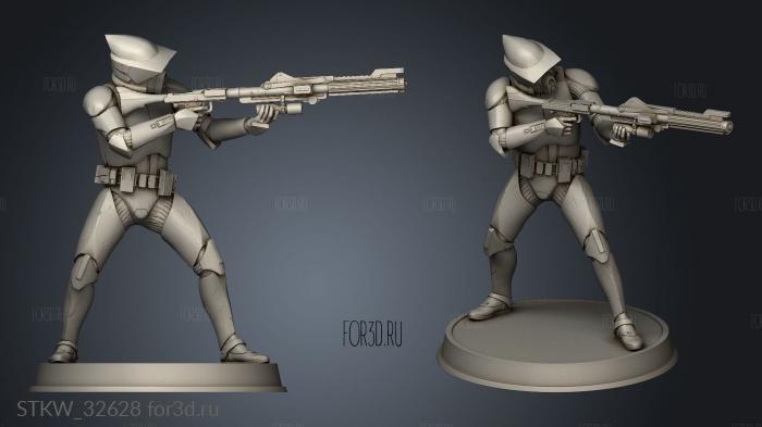 FIGURINE CLONE TROOPER DEFENDERS stl model for CNC