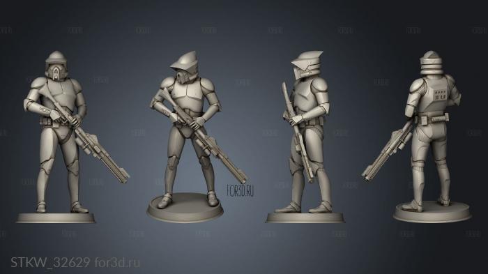 FIGURINE CLONE TROOPER SOLDIERS ARF stl model for CNC