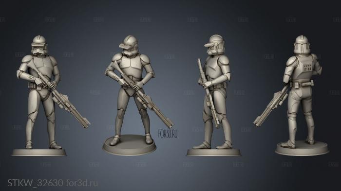 FIGURINE CLONE TROOPER SOLDIERS Bly stl model for CNC