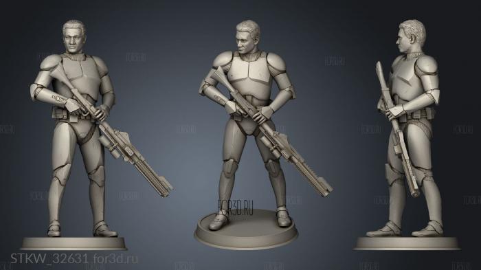 FIGURINE CLONE TROOPER SOLDIERS Face stl model for CNC