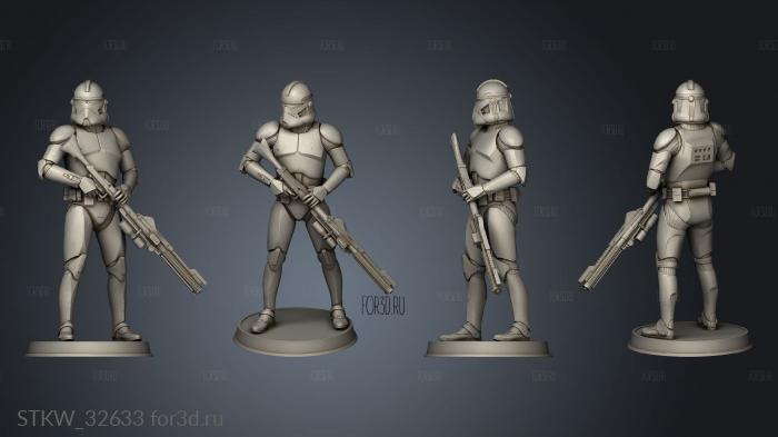 FIGURINE CLONE TROOPER SOLDIERS Neyo stl model for CNC