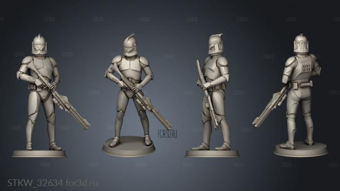 FIGURINE CLONE TROOPER SOLDIERS Phase stl model for CNC