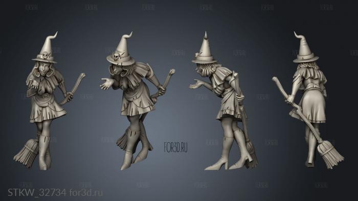 Halloween witch stl model for CNC