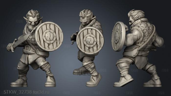 Firbolgs Fighter stl model for CNC