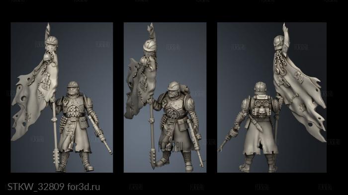 Infantry Banner Bearer мм 3d stl модель для ЧПУ