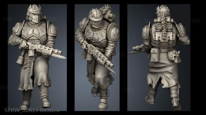 Infantry Guardsmen Shotguns stl model for CNC