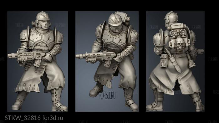 Infantry Guardsmen Shotguns stl model for CNC