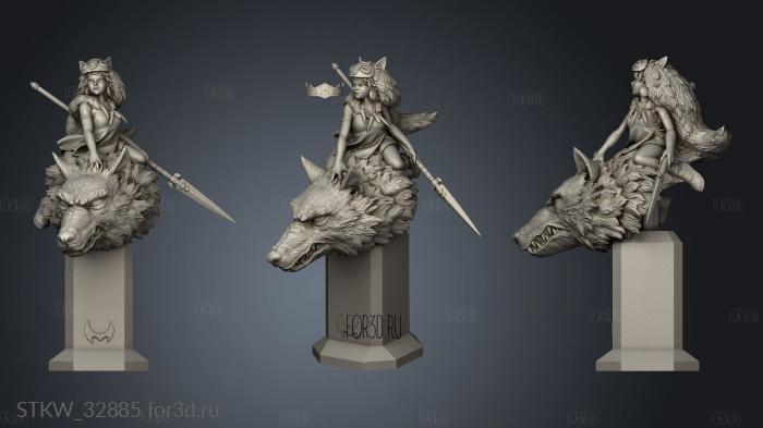 Forest spirit stl model for CNC