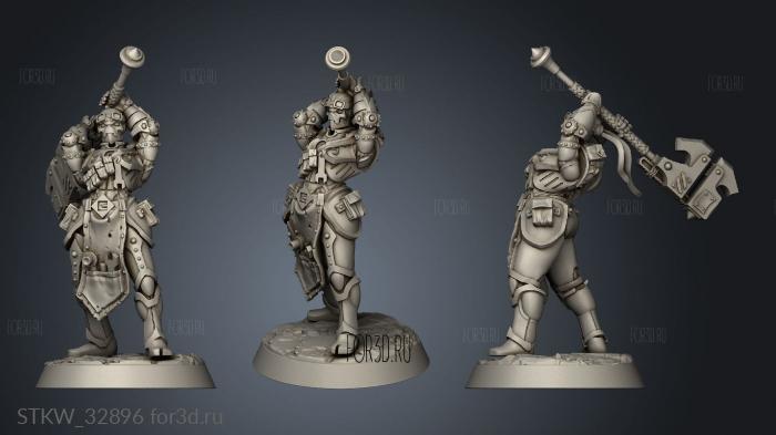 Forged Construct Artificer stl model for CNC