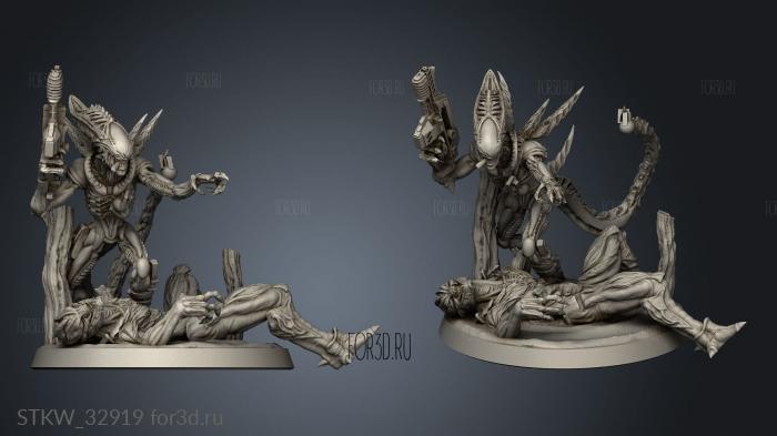 ALIEN DEADLY LEADER FREDERICO NAME KEY FRED SCARS stl model for CNC