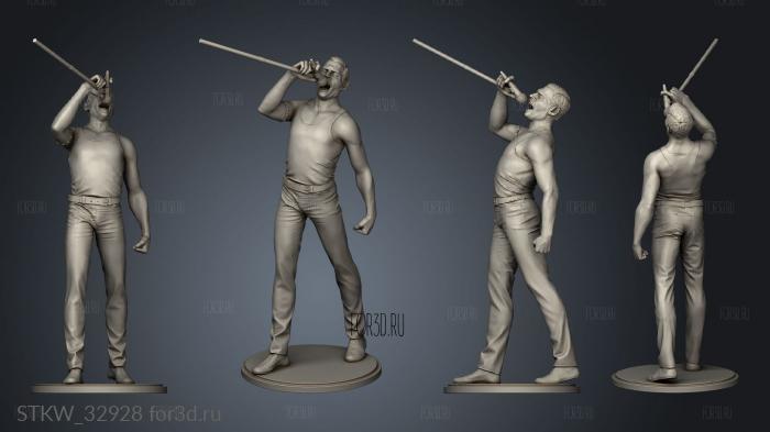 Freddie Mercury stl model for CNC