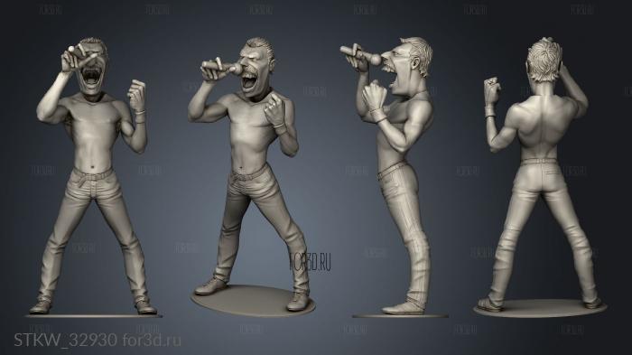 Freddie Mercury sdfs stl model for CNC