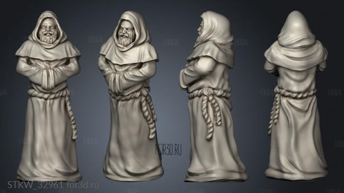 Friars the Iron Hammer Friar hood up stl model for CNC